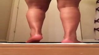 Ebony girl shitting in close up