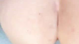 Creampied latina shitting in close up