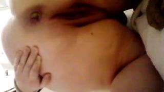 Fat girl shitting on bathroom floor slowly