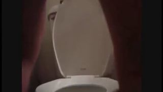 Playing with her ass while pooping slowly