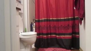 Amateur girl shitting in doggy style slowly