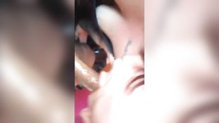 Huge dick in her mouth