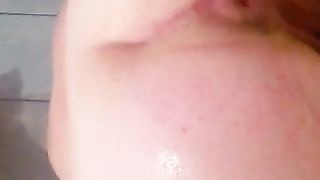 Fat wife shitting in close up