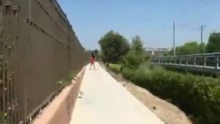 Teen shitting in the streets