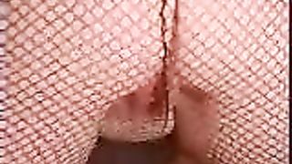 Mature babe shitting in pantyhose