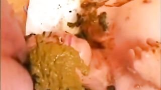 Mature man shitting on Japanese teen