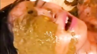 Mature man shitting on Japanese teen