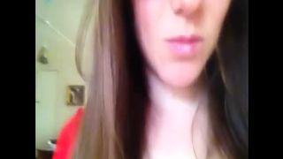 Nerdy girl masturbating