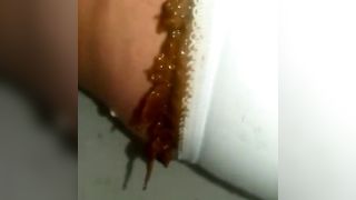 Step sister pooping in her panties