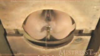 Hot mistress pooping a very big turd