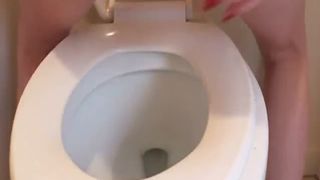 Hot wife filled toilet