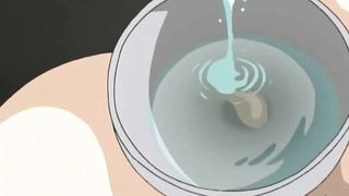 Bondaged Hentai girl shitting