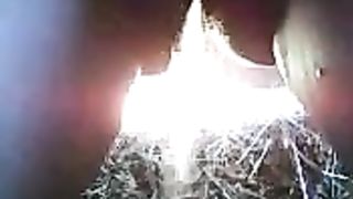 Shaved teen peeing outdoor