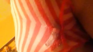 Cute amateur girl shitting in panties