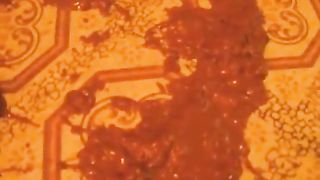 Fat babe shitting in toilet