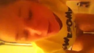 Cute girl shitting in her panties slowly