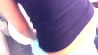 Amateur girl shitting in toilet slowly