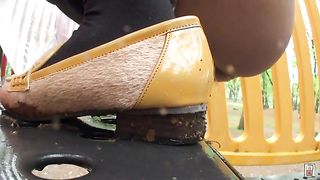 Mix of Japanese girls pooping outdoor