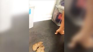 Blonde college girl shitting in panties