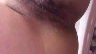 Close up of a girl pooping