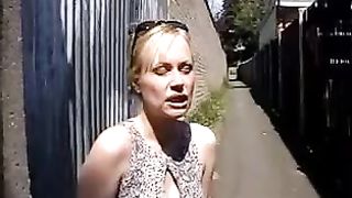 Hot blonde milf peeing