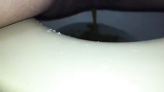 Shaved girl with diarheea