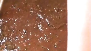 Very messy enema