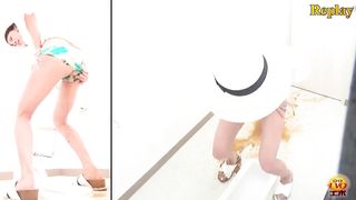 Shitting in her swimsuit