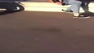 Pretty girl pooping in the streets