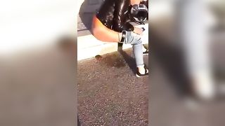 Pretty girl pooping in the streets