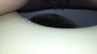 Shitting in toilet