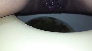 Shitting in toilet