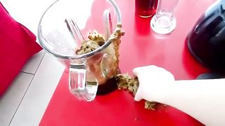 Shitting while drinking vodka