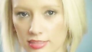 18 year old blonde peeing in red panties