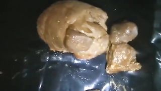 Dutch babe shitting on bedroom floor slowly