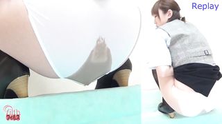 Japanese teen filled white panties with poop
