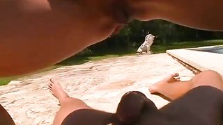 Tattooed emo girl peeing on cock