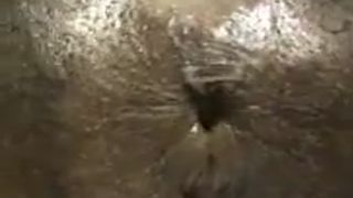 Close up of sexy girl shitting