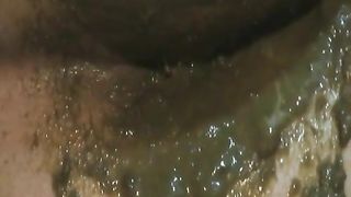 Polish babe shitting in black pantyhose