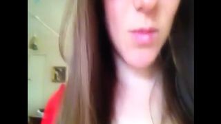 Dildoing tight cunt while pooping