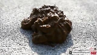 Japanese girl shitting on a rooftop