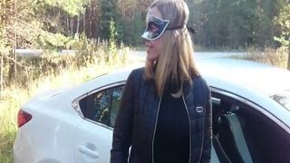 Blonde babe tasting her own poop