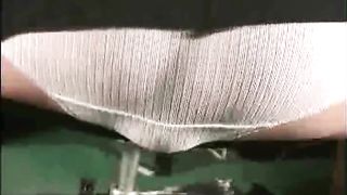 Mature woman shitting in white panties