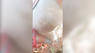 Milf smears poop on her ass
