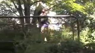 Peeing in a public park