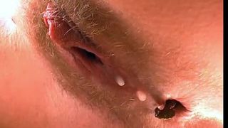 Creampied girl pooping on bathroom floor